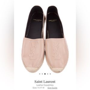 SOLD ON TRR … Saint Laurent Leather Espadrilles